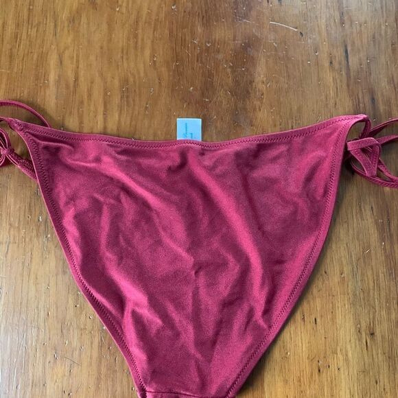 Maroon string bikini bottom 12 - Picture 4 of 4